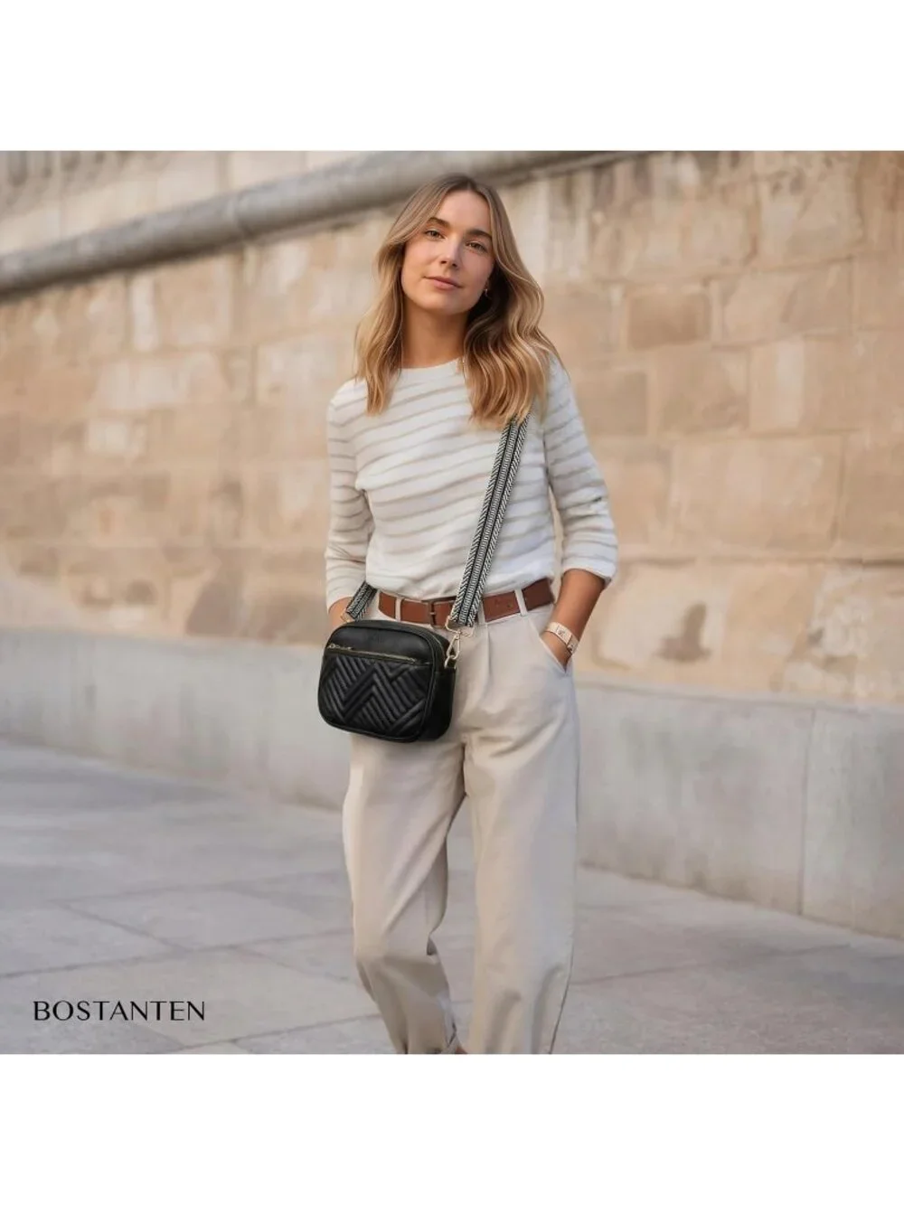 Women's Brown Leather Crossbody Purses Shoulder Handbags with Wide Strap